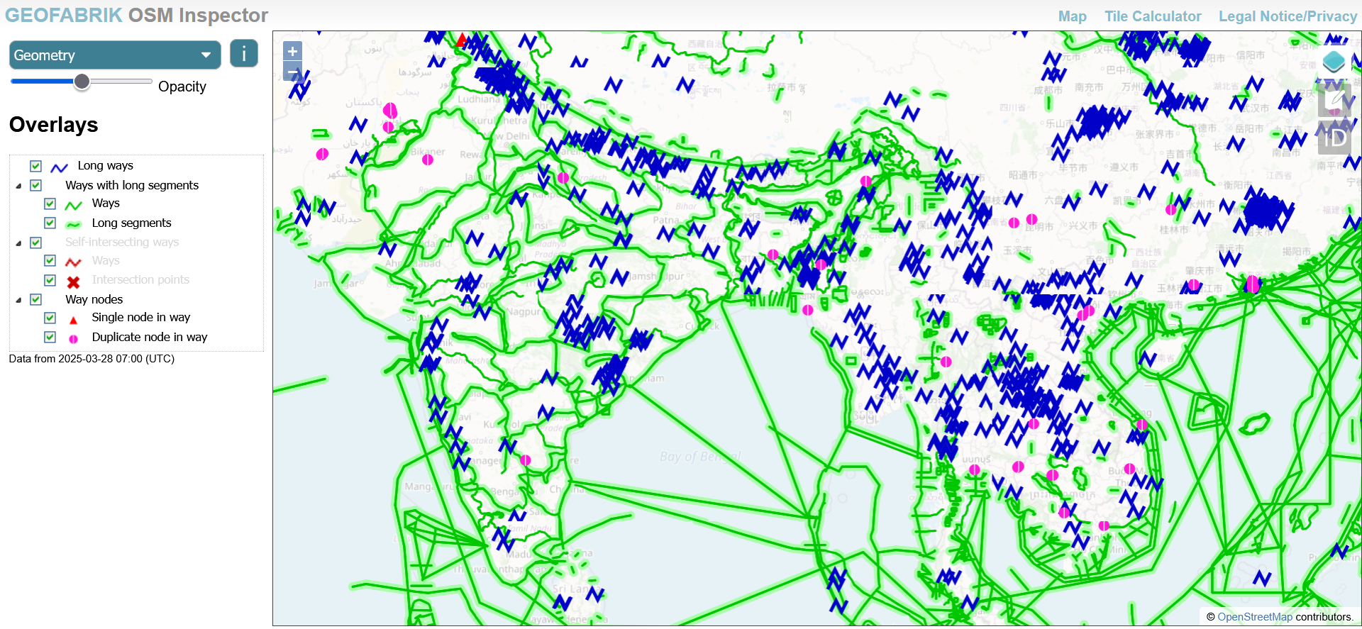 OSM Inspector Interface