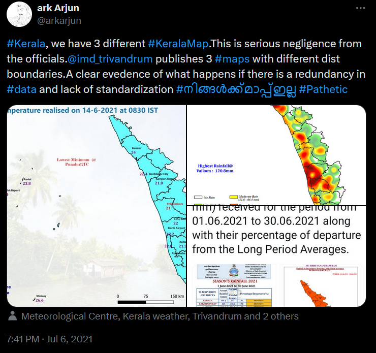 India Meteorological Department showing wrong map