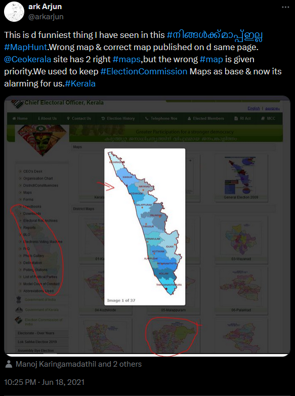 State Election Commission showing wrong map