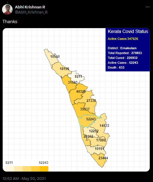 C-Dit officials corrected the Map in the COVID dashboard the very next day itself and thanked me