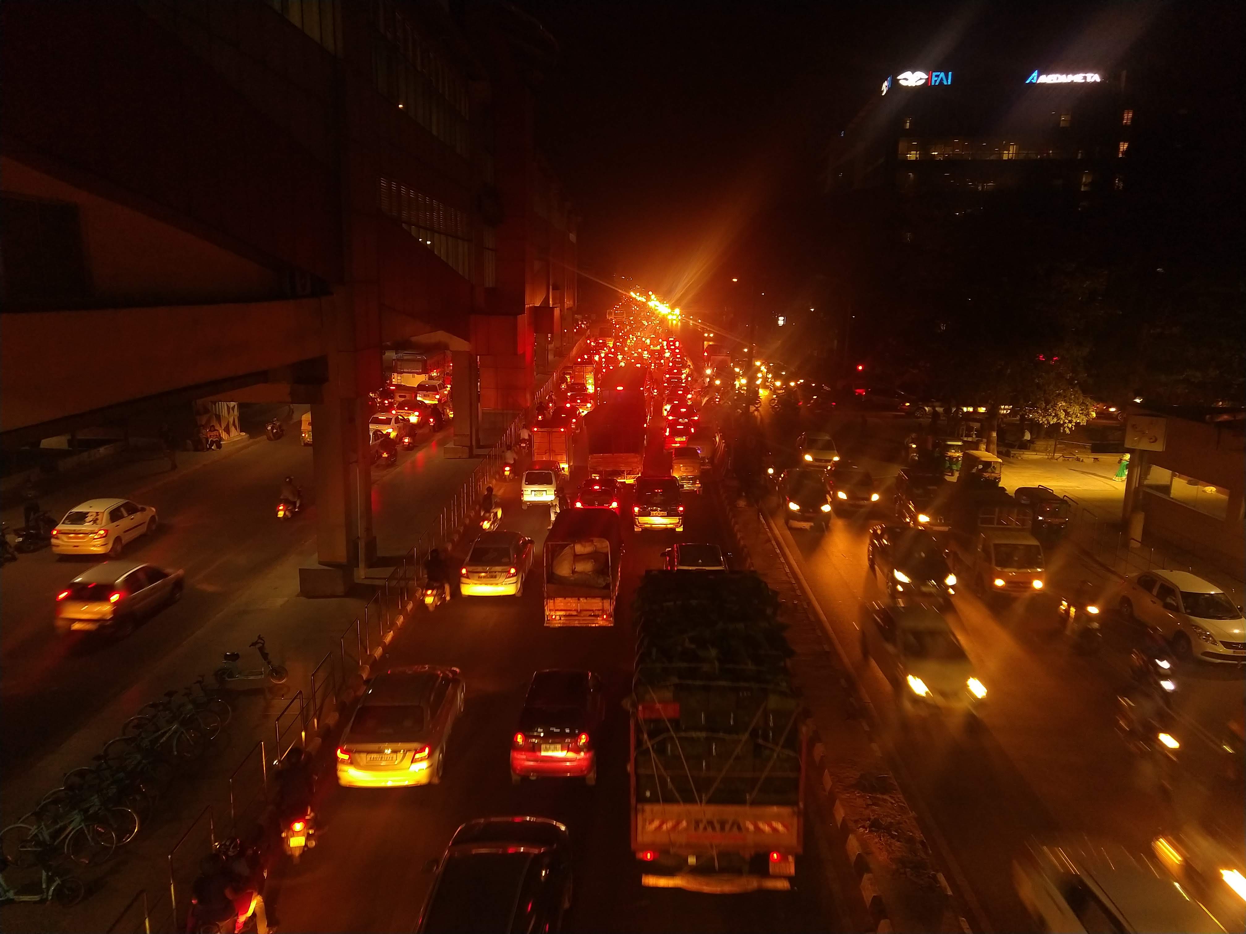 Private Vehicles Choke City Streets, Highlighting the Need for Efficient Public Transit Solutions - A Scene from Bangalore