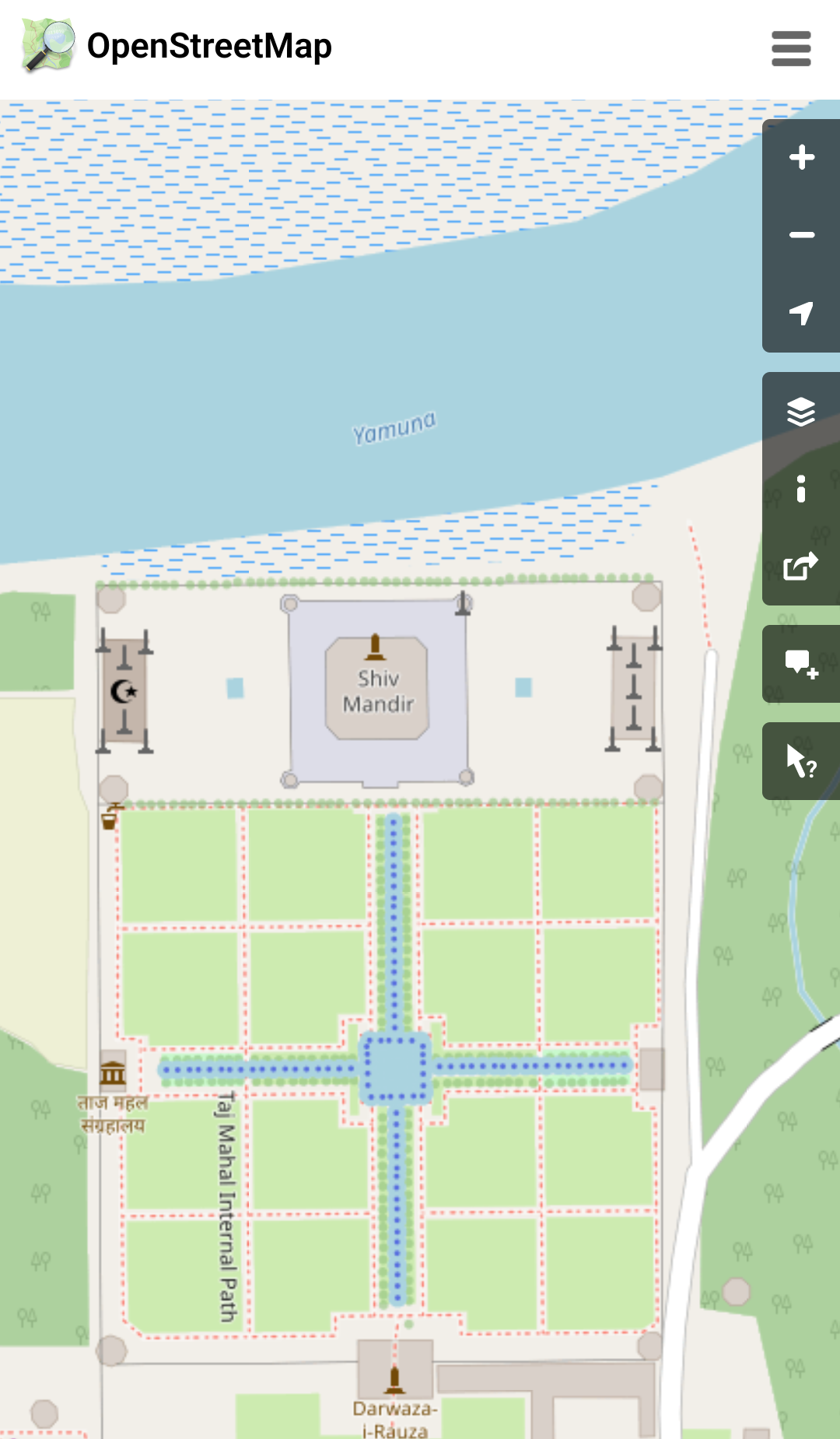 Taj Mahal named as Shiv Mandir in OpenStreetMap